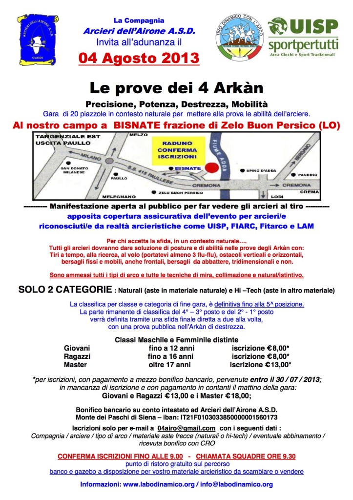 Le prove dei  4 Arkàn